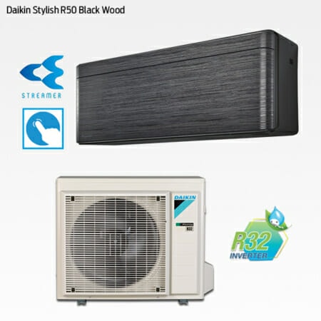 Daikin Stylish R50 Black Wood FTXA50BT-RXA50B